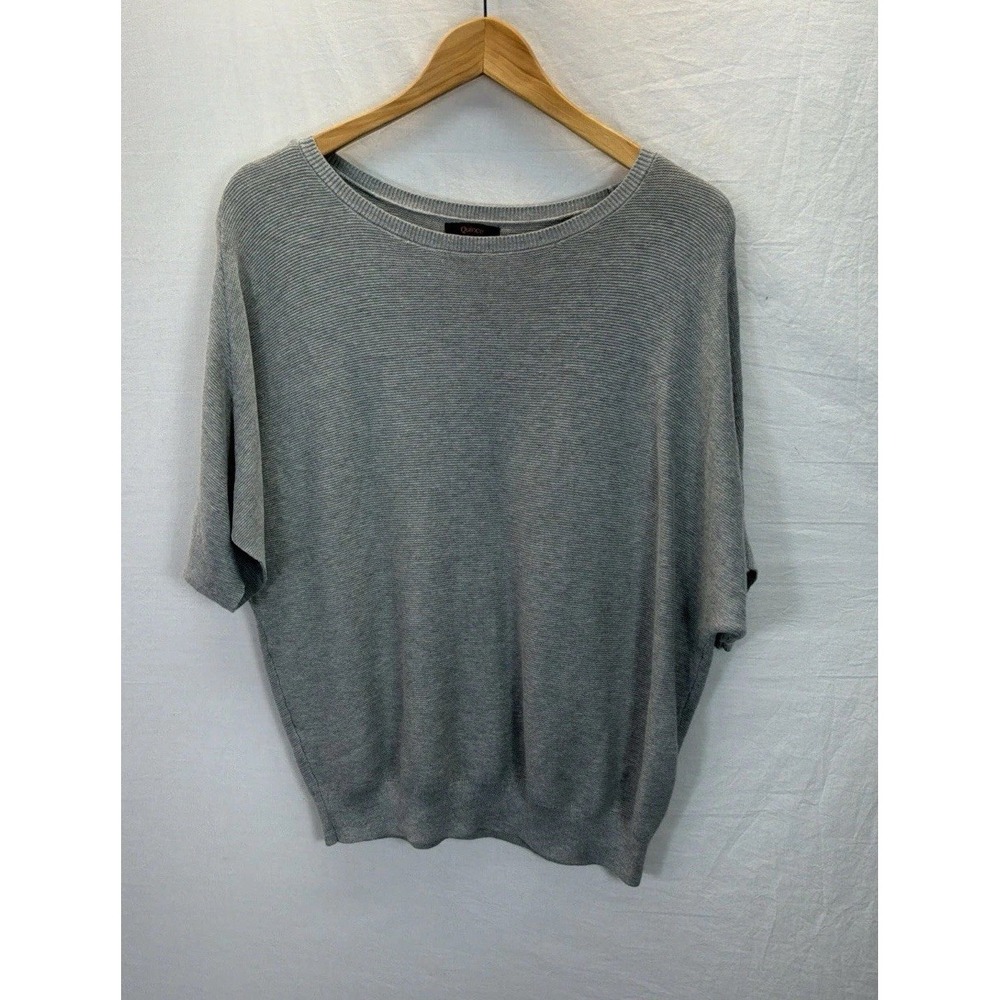 Quince Dolman Sweater Womens M Grey Organic Cotton Neutral office